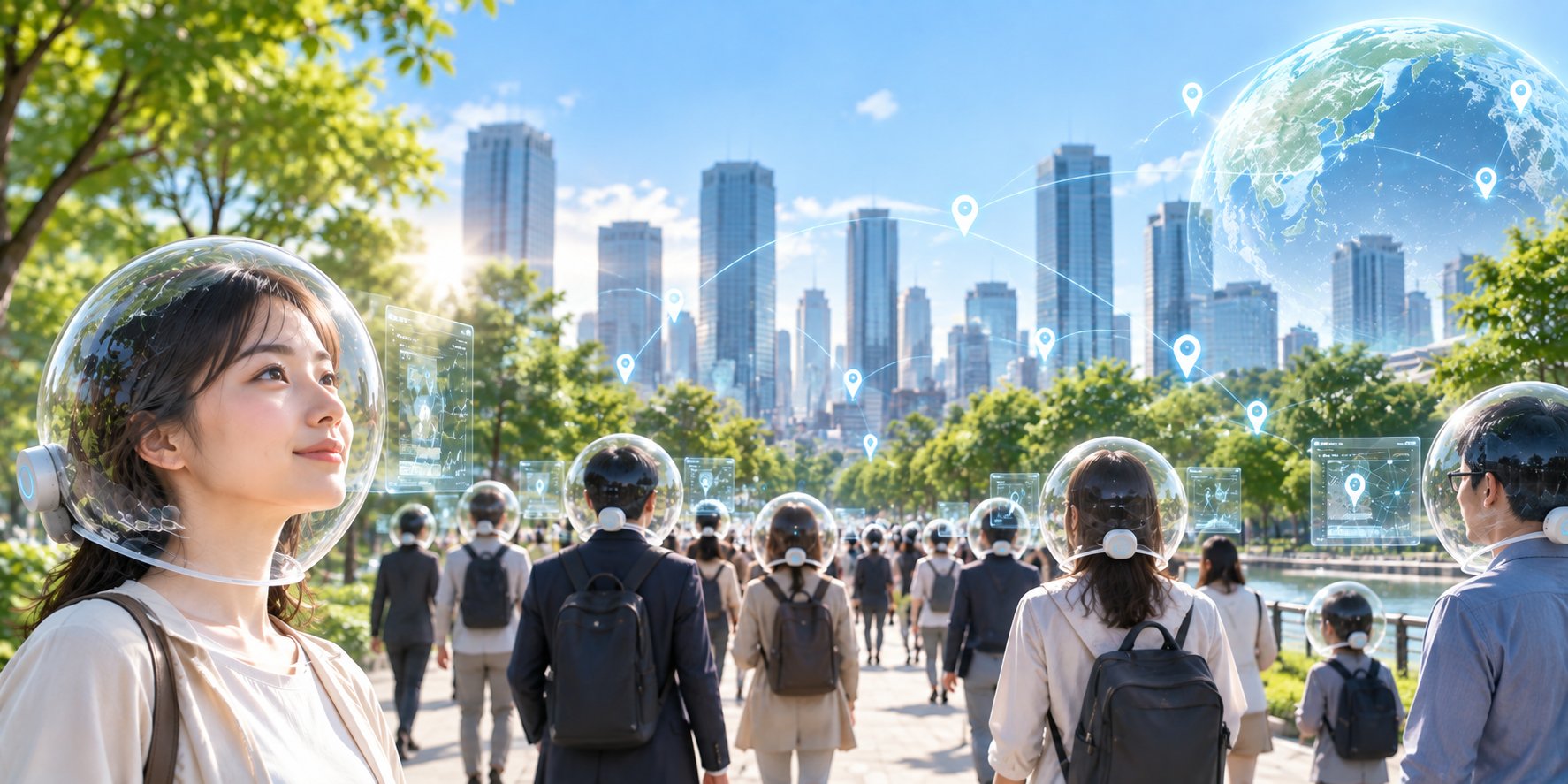 The city that PAPR for Everyone envisions for the next pandemic (illustration)